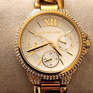 Michael Kors Mini Camille Gold Twist Pave Women's Watch